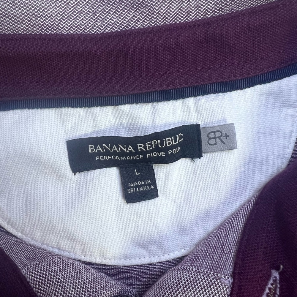 Banana Republic Performance Pique Polo - Purple - Large - EUC - Picture 5 of 5